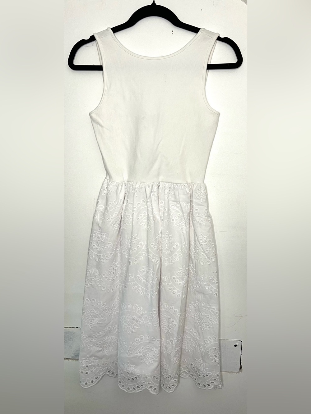 Steve Madden Women's Julian Pointelle Skirt Dress in White Size XS NWT